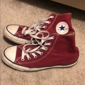 Burgundy High Top Converse